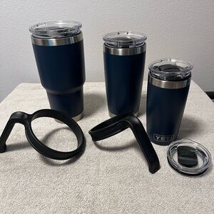 Yeti Navy Tumbler Collection with Accessories